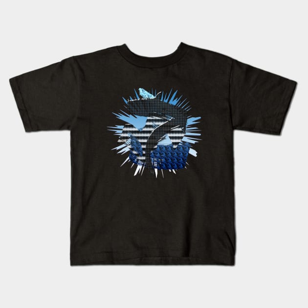 Prickly blue Kids T-Shirt by Sinmara